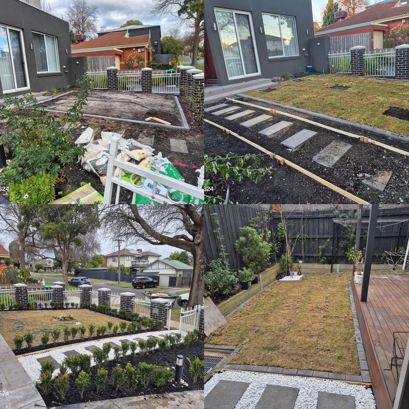Front yard makeover before and after