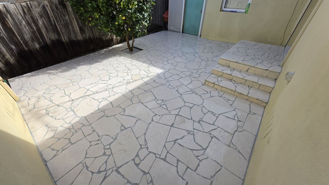 Crazy paving courtyard