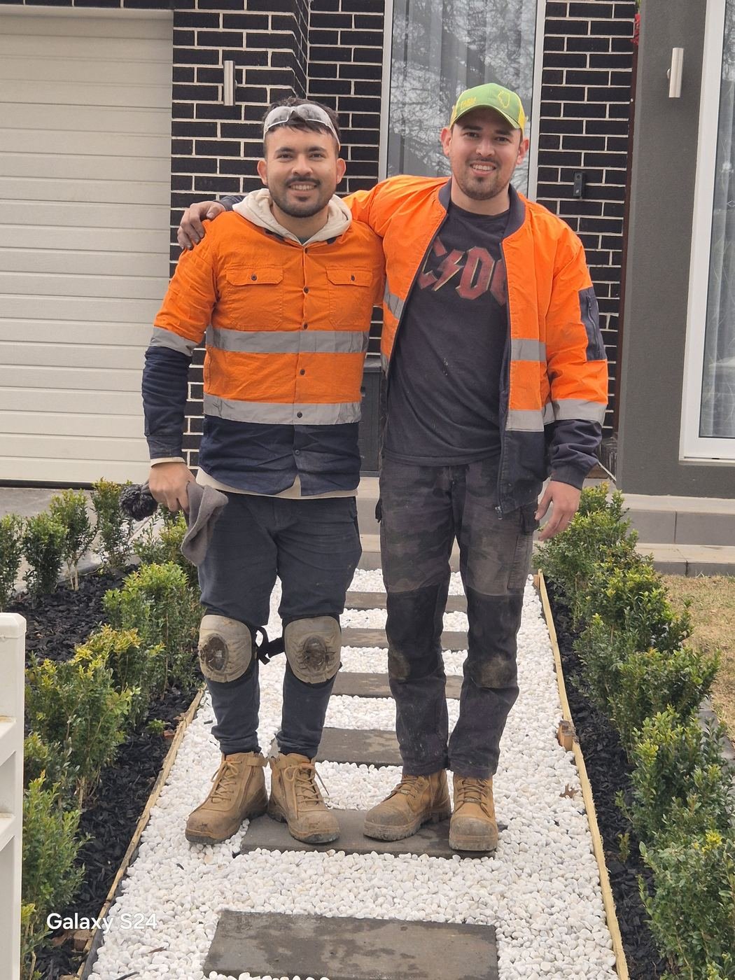 John and Antonio, founders of Terraza Group, at a finished front garden